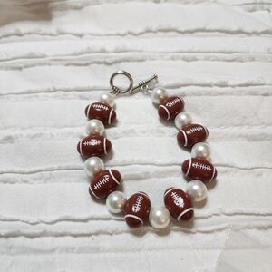 Game day football bracelet